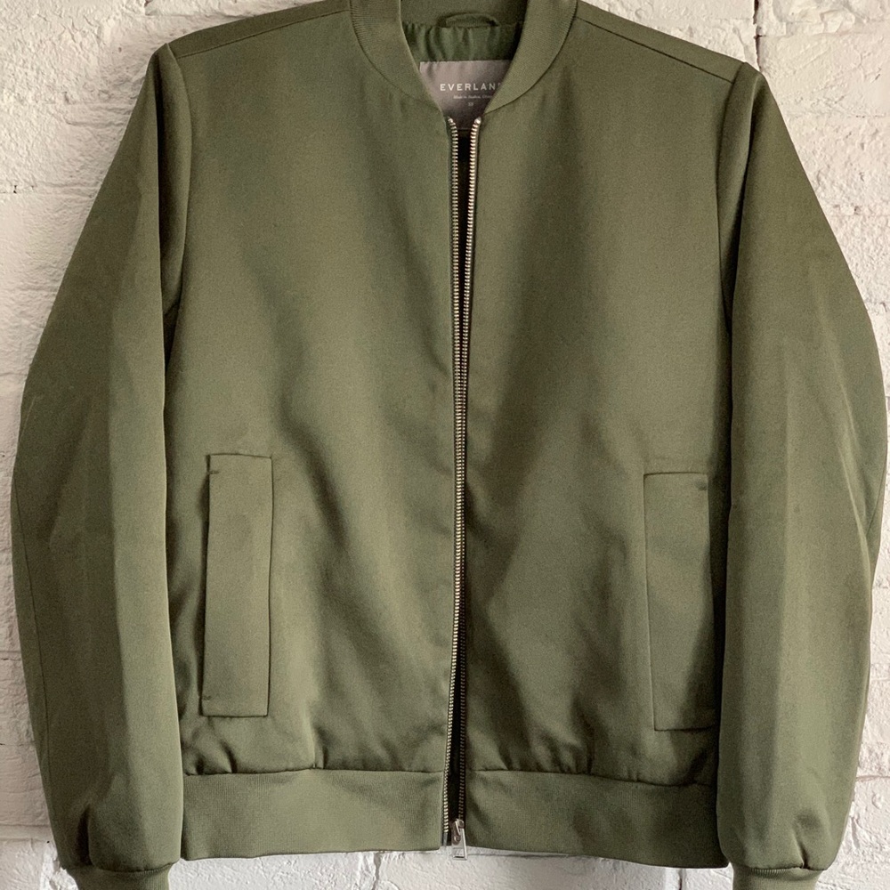 Everlane Olive Green Bomber Jacket